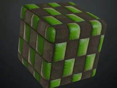 Green Sci-Fi Wall Transparent PBR Seamless Texture