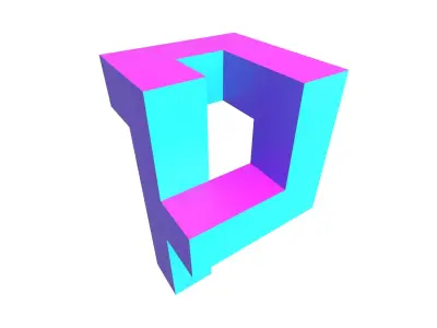 P Symbol v1 001 Low-poly 3D model