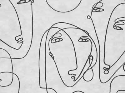 Abstract Line Faces Texture
