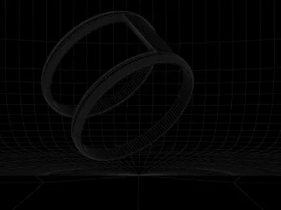 RING---Double Line Low-poly 3D model