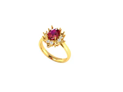 Women Ring  Render 3dm STL OBJ FBX Details 3D print model 182