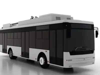 Trolleybus Bogdan T70117 Low Low-poly 3D model