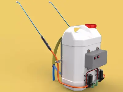 DIY ELECTRIC SPRAYER KNAPSACK JERRYCAN TANK PUMP BATTERY POWERED 3D model