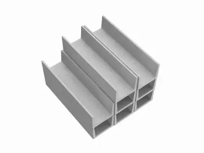 Concrete Trenches 3D model purchase