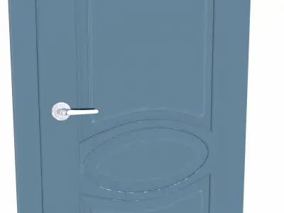 Wooden Door Low-poly 3D model