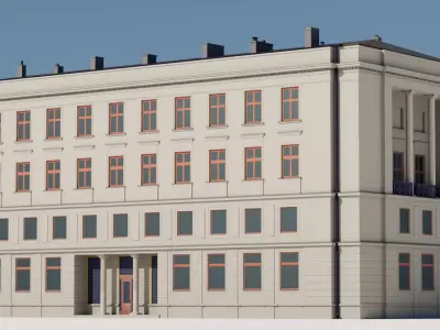 Eastern European Building 011 Low-poly 3D model