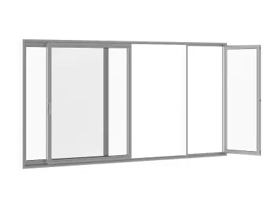Sliding Metal Doors 5120mm x 2500mm 3D model