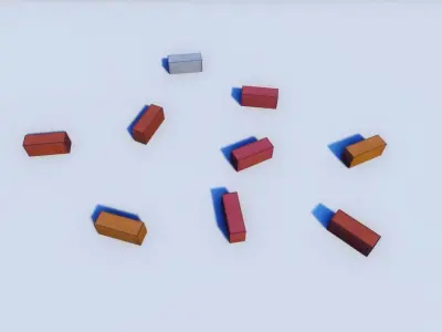 Cartoon Prop Essentials - Bricks Low-poly 3D model