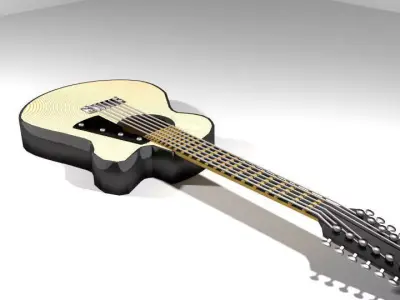 Guitar Acoustic - Type 2 3D model