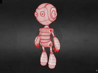 Robot with eyes 3D model purchase