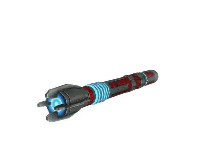 x6 Light rocket projectiles package Low-poly 3D model