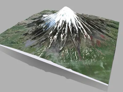 Volcano Kronotskaya Sopka Kamchatka  3D model