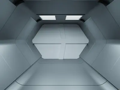 Blender hall way Free 3D model