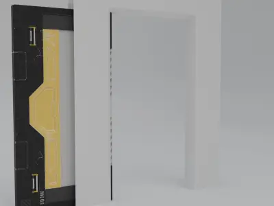 sci-fi slider door Low-poly 3D model