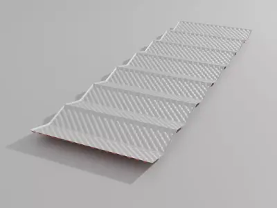 ultra light foldable camping mattress with aluminum backside 3D model