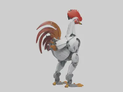 Robot version of a rooster model 3D model