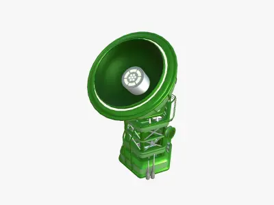 SciFi Antenna Tower A06 Green - Sci Fi Exterior Design Low-poly 3D model