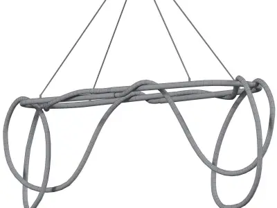 Jonathan Y Lisette Silicone Rope LED Chandelier 3D model