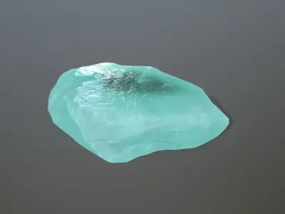 Ice Set aquamarine crystal Low-poly 3D model purchase