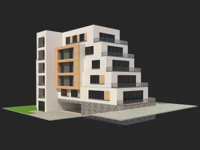Apartment Building 20 3D model