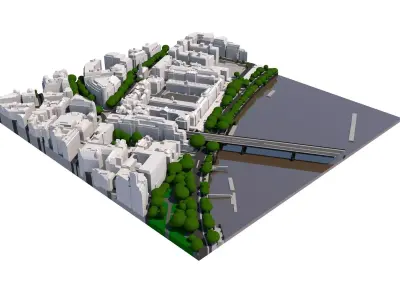 London city tile Level 2 block TQ3080 North East 3D model