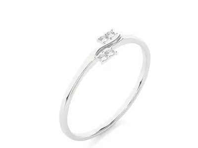 Light Minimalist Diamond Ring 3D print model