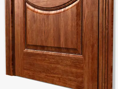 Door0029 ornate wooden door 3D model