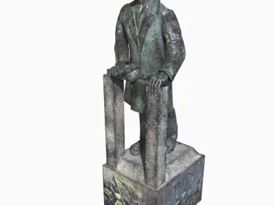Lenin statue Low-poly 3D model