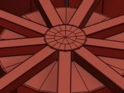 lampa harlow crystal round floor amber 3D model