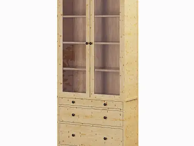 HEMNES Glass-door cabinet 3D model