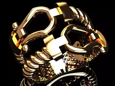 44 Crosshatch Luxe Ring 5gm 3D print model