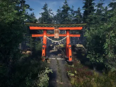 Japanese Gates by mkaplunow Low-poly 3D model