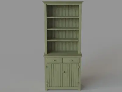 Antique Step Back Hutch 3D model