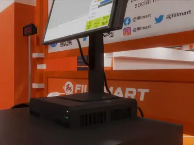 Supermarket Low-poly 3D model 3D model