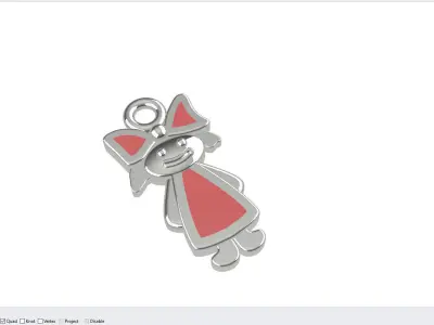 Little Girl Pendant 3D print model