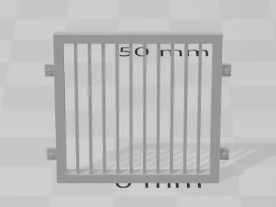 WINDOW SECURITY BARS 7MM SCALE O GAUGE MODEL RAILWAY 3D print model
