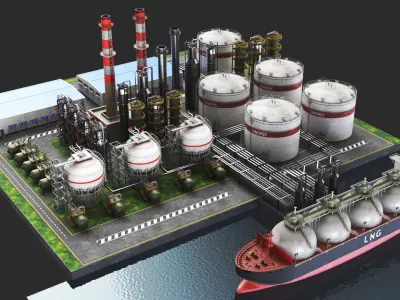  Detailed Oil Refinery Port 
