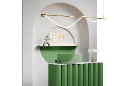 Green Clinic Reception 3D model