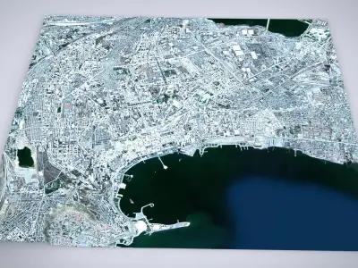 Cityscape Baku Azerbaijan 3D model