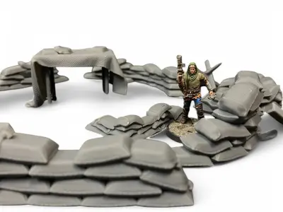 Sandbag Barriers 3D print model