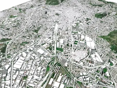 Cityscape Clermont Ferrand France 3D model
