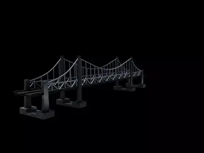 Suspension Bridge 02 3D model