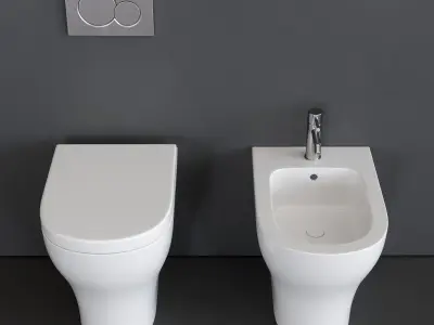 Ceramica Cielo Enjoy bidet and toilet 3D model