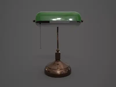 Banker Lamp Low-poly 3D model