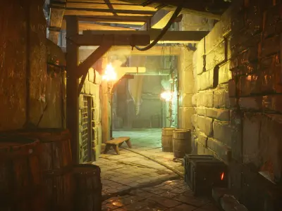 Fantasy Dungeon Environment Kitbash Set Low-poly 3D model