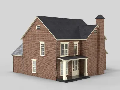 British House Design 06T4 Low-poly 3D model