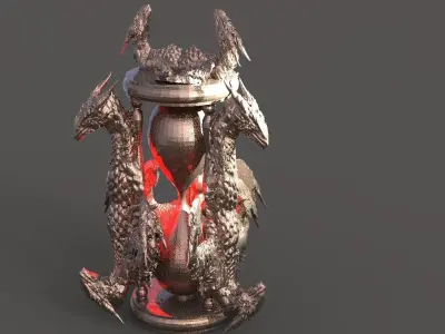Dark Dragon hourglass collection 1 3D model