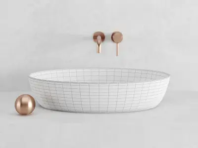 sink ARTIS Villeroy Boch 61x41x13cm 3D model