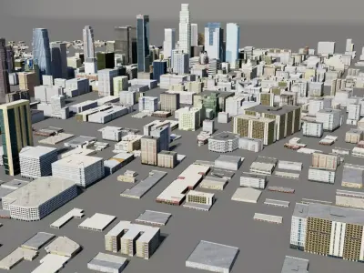 Big City Low Poly Low-poly 3D model