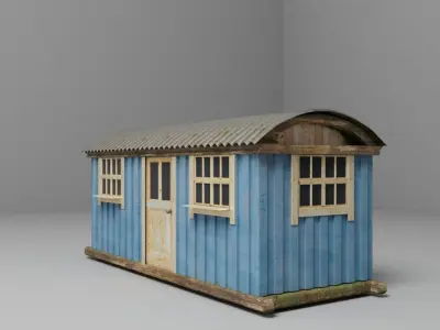 container house Low-poly 3D model buy